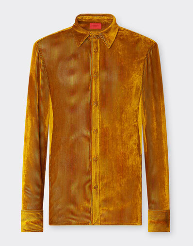 Ferrari Shiny corduroy shirt Gold 22620f