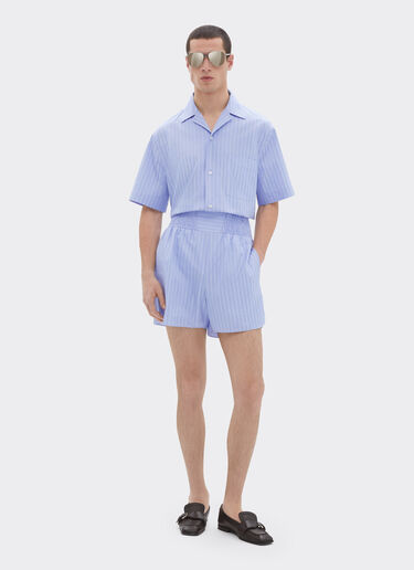 Ferrari Cotton shirt with Ferrari Monogram pattern Oxford 50071f