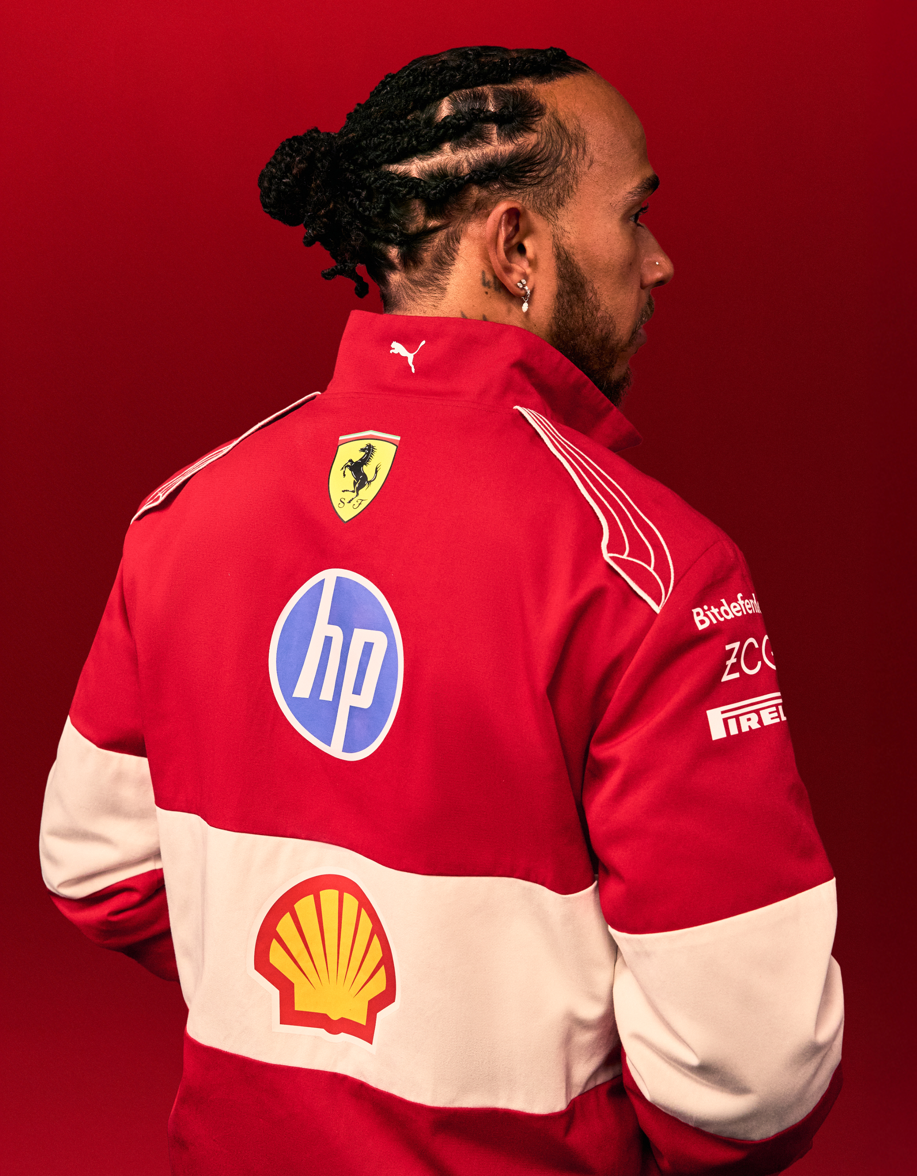 Ferrari Puma 与 Scuderia Ferrari HP 合作款2025车队夹克 红色 LA033f