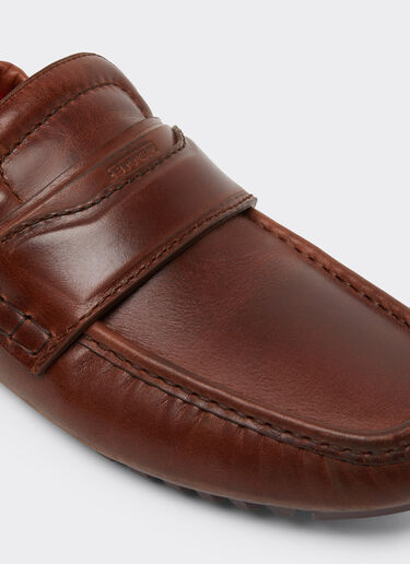 Nappa leather driver shoes Ferrari Nappa leather driver shoes Brown 49990f