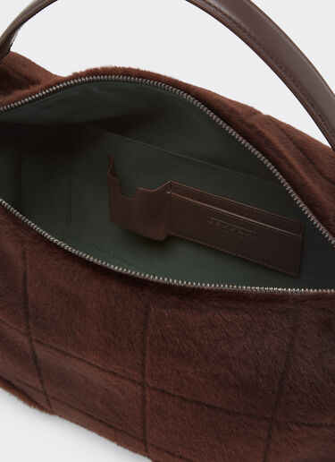 Ferrari Ferrari GT Soft shoulder bag in shearling Espresso 49132f