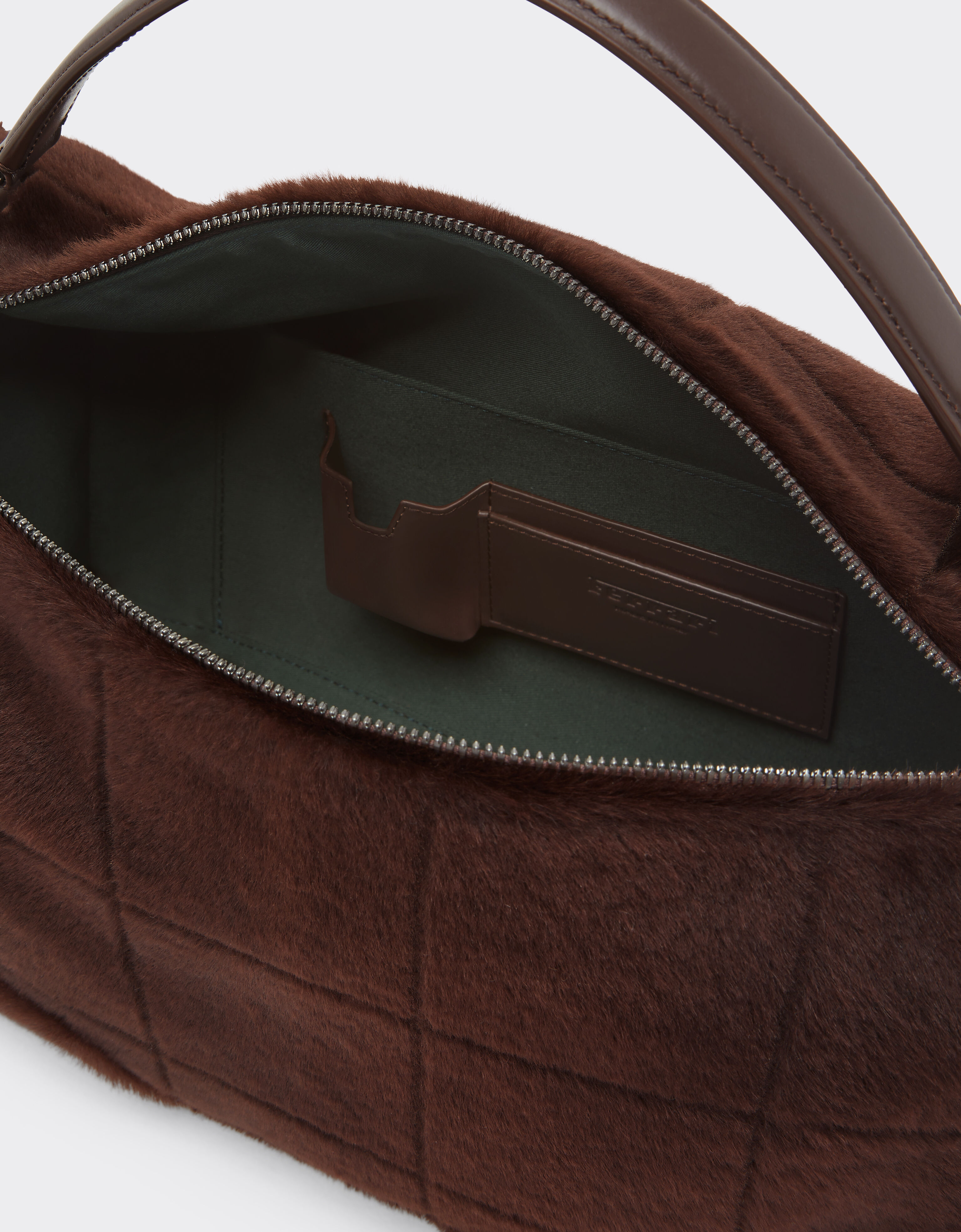 Ferrari Ferrari GT Soft shoulder bag in shearling Espresso 49132f