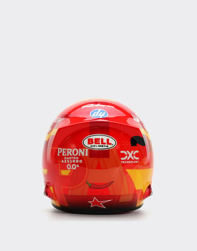 Ferrari 卡洛斯-塞恩斯迷你头盔（比例 1:2 - 西班牙特别版 2024 红色 F1355f