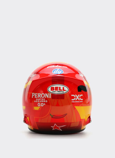 Ferrari 卡洛斯-塞恩斯迷你头盔（比例 1:2 - 西班牙特别版 2024 红色 F1355f
