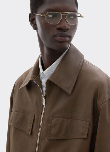 Technical gabardine jacket with a vintage effect Ferrari Technical gabardine jacket with a vintage effect Khaki Green 49921f