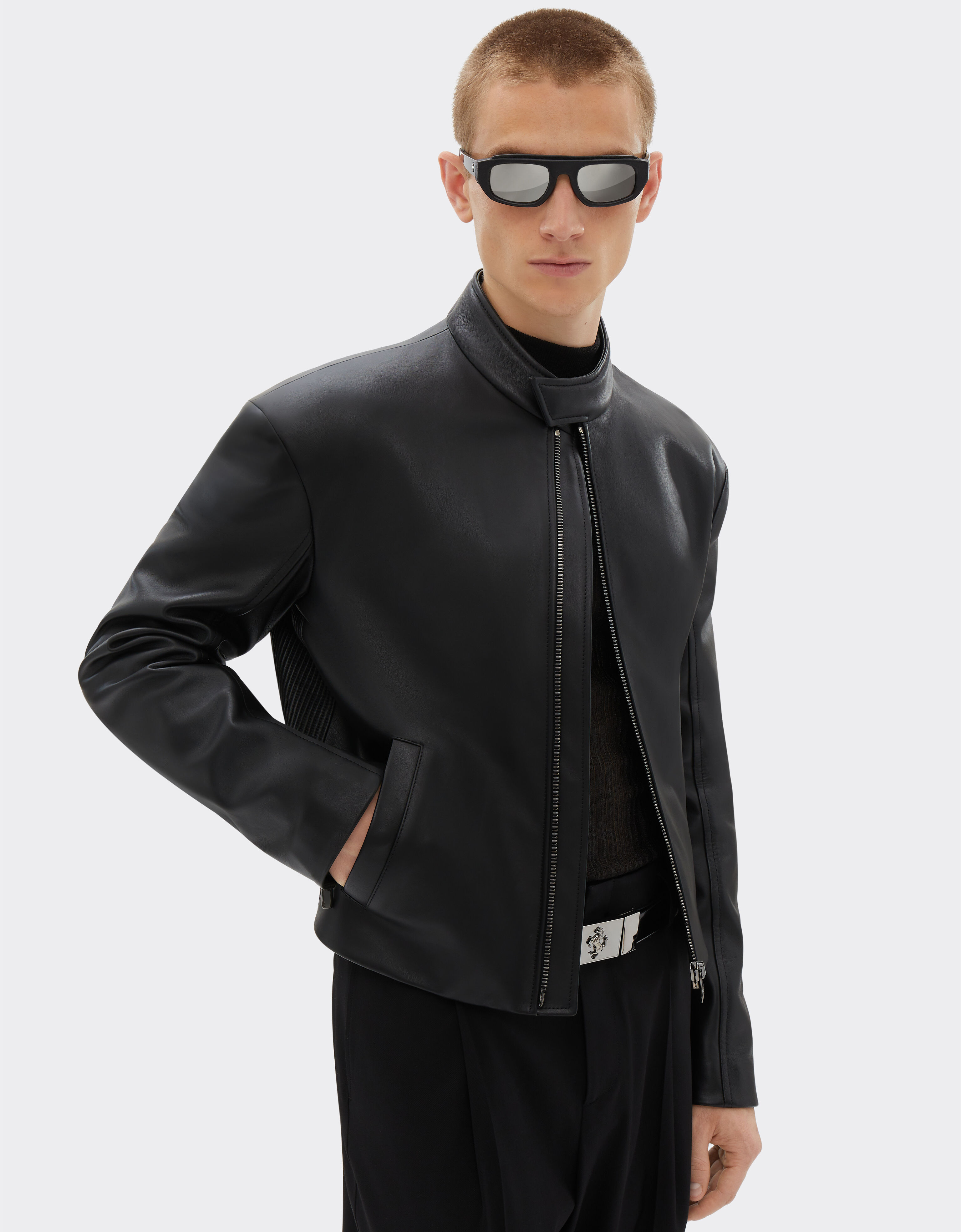 Nappa leather biker jacket Ferrari Nappa leather biker jacket Black 21639f