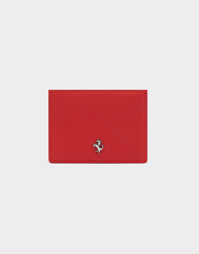 Ferrari Second Life Leather Card Holder Rosso Dino 21435f