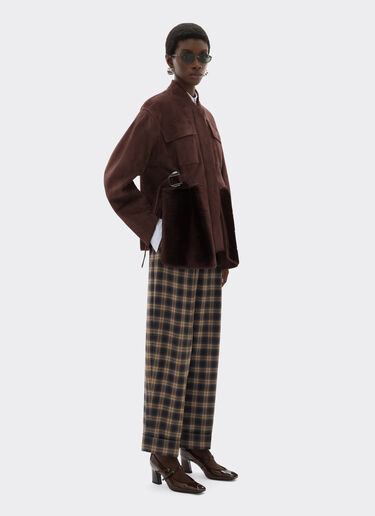 Shearling caban with 7X7 check pattern Ferrari Shearling caban with 7X7 check pattern Espresso 22582f