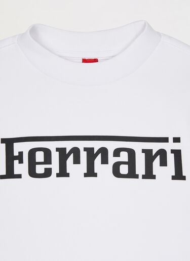 Ferrari Children’s sweatshirt in recycled scuba fabric with large Ferrari logo 光学白 46994fK