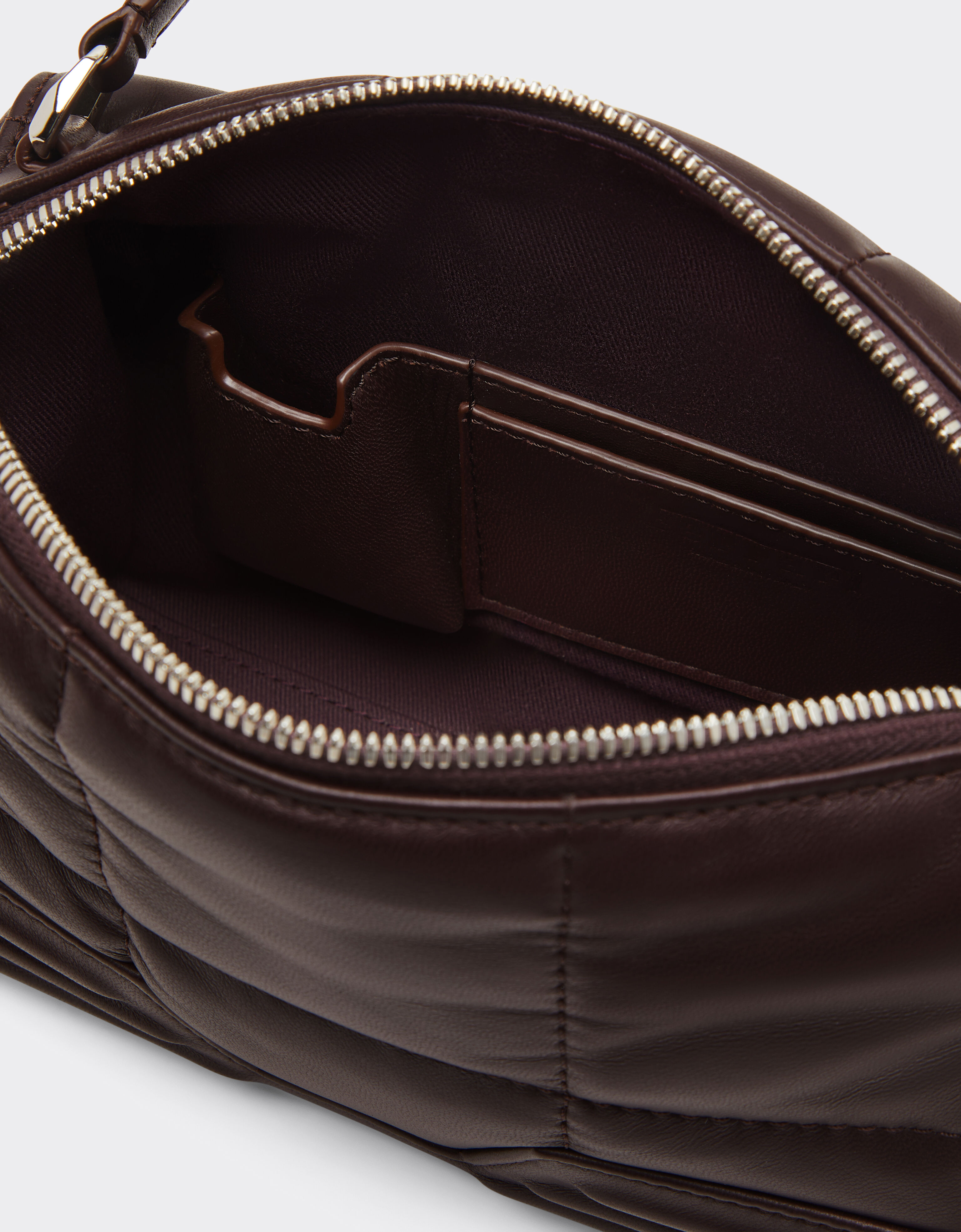 Ferrari 法拉利 GT Soft 绗缝皮革肩背包 Espresso 49770f