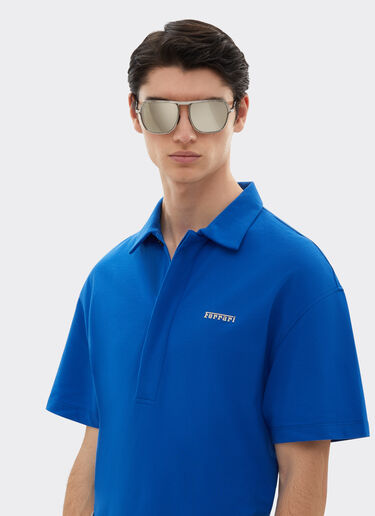 Ferrari 法拉利徽标有机棉 Polo 衫 克莱因蓝 21819f