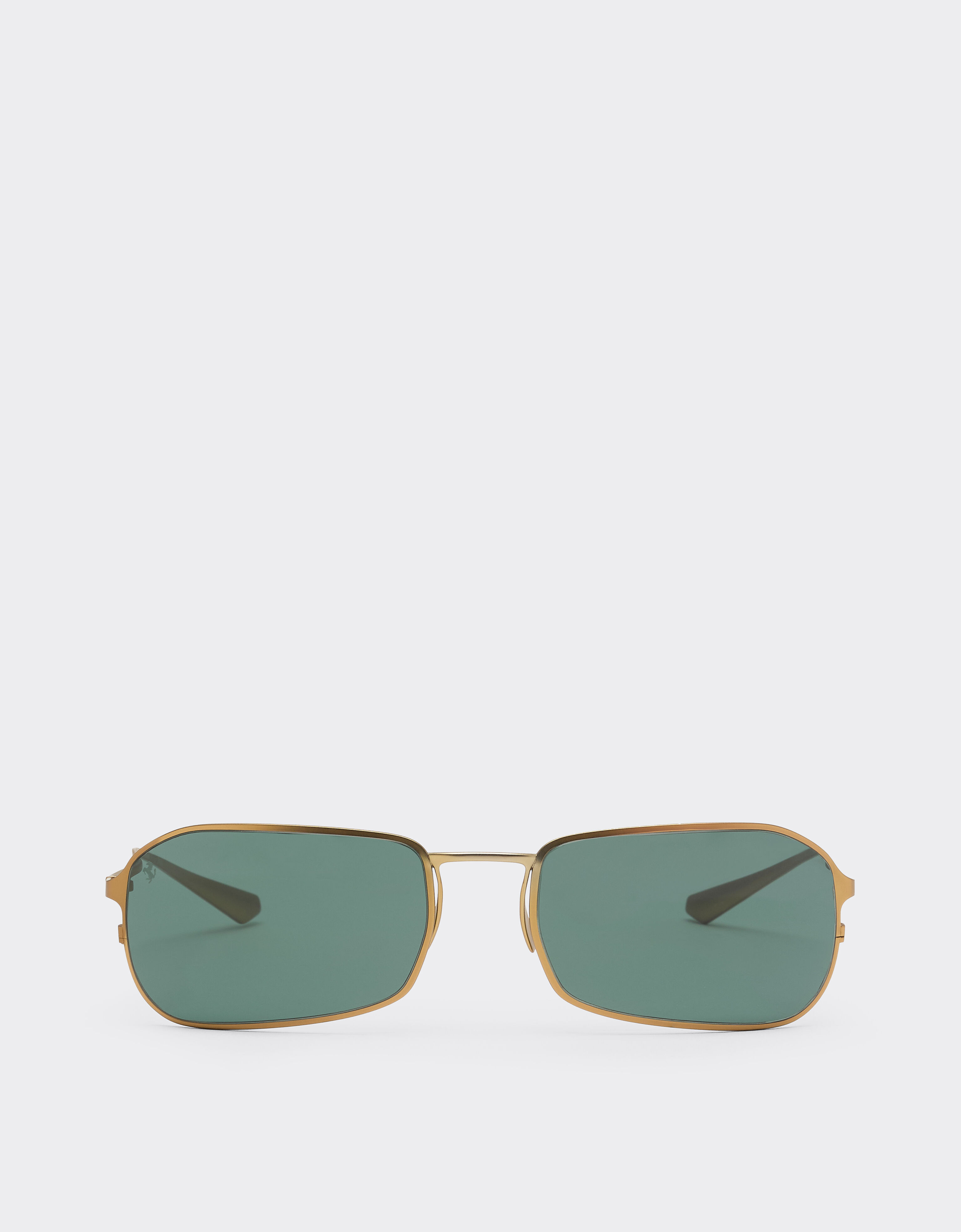 Ferrari Matte gold titanium sunglasses with dark green lenses Oro Satinato LY0SG1264EXT0001f