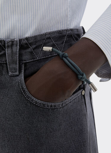 Tubular leather bracelet with engraved Prancing Horse Ferrari Tubular leather bracelet with engraved Prancing Horse Ultramarine 50009f