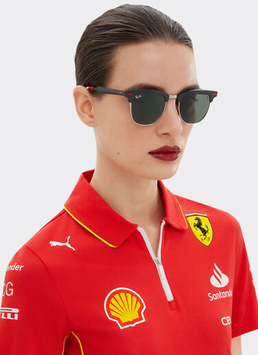 Ferrari 雷朋与法拉利车队合作款 RB3807M 绿色镜片黑色金属太阳镜 黑色 F1511f