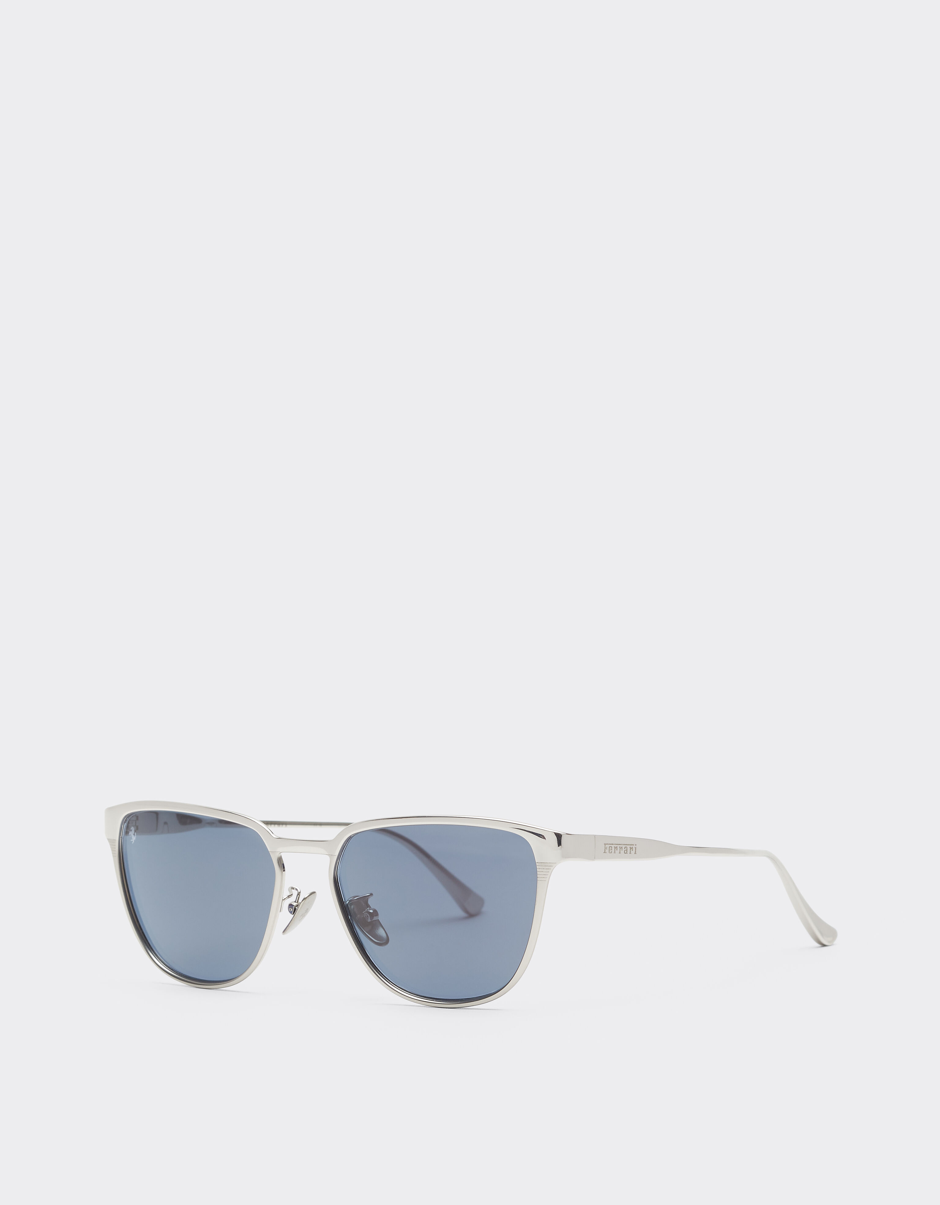 Ferrari Ferrari sunglasses in  silver-coloredmetal  with blue crystal lenses Silver LA0LAf