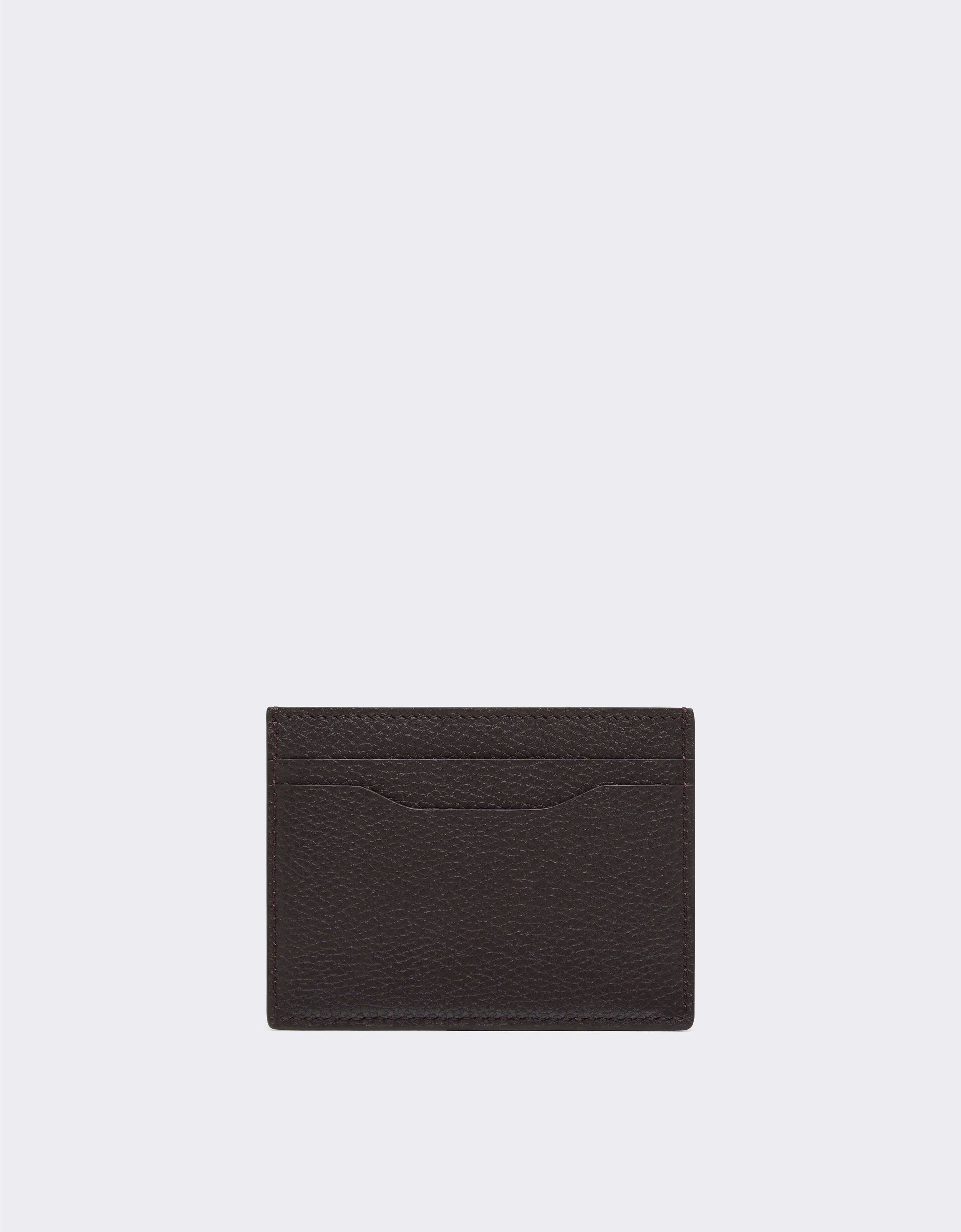 Leather card holder Ferrari Leather card holder Marrone Scuro 50625f