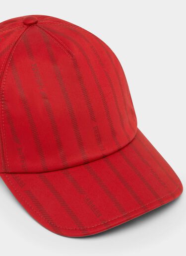 Ferrari Striped Baseball Cap with Ferrari Logo Rosso Corsa CANCP0015WCO0028f