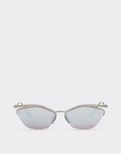 Ferrari Ferrari sunglasses in silver-coloredtitanium with dark purple mirrored lenses Silver LA0KUf