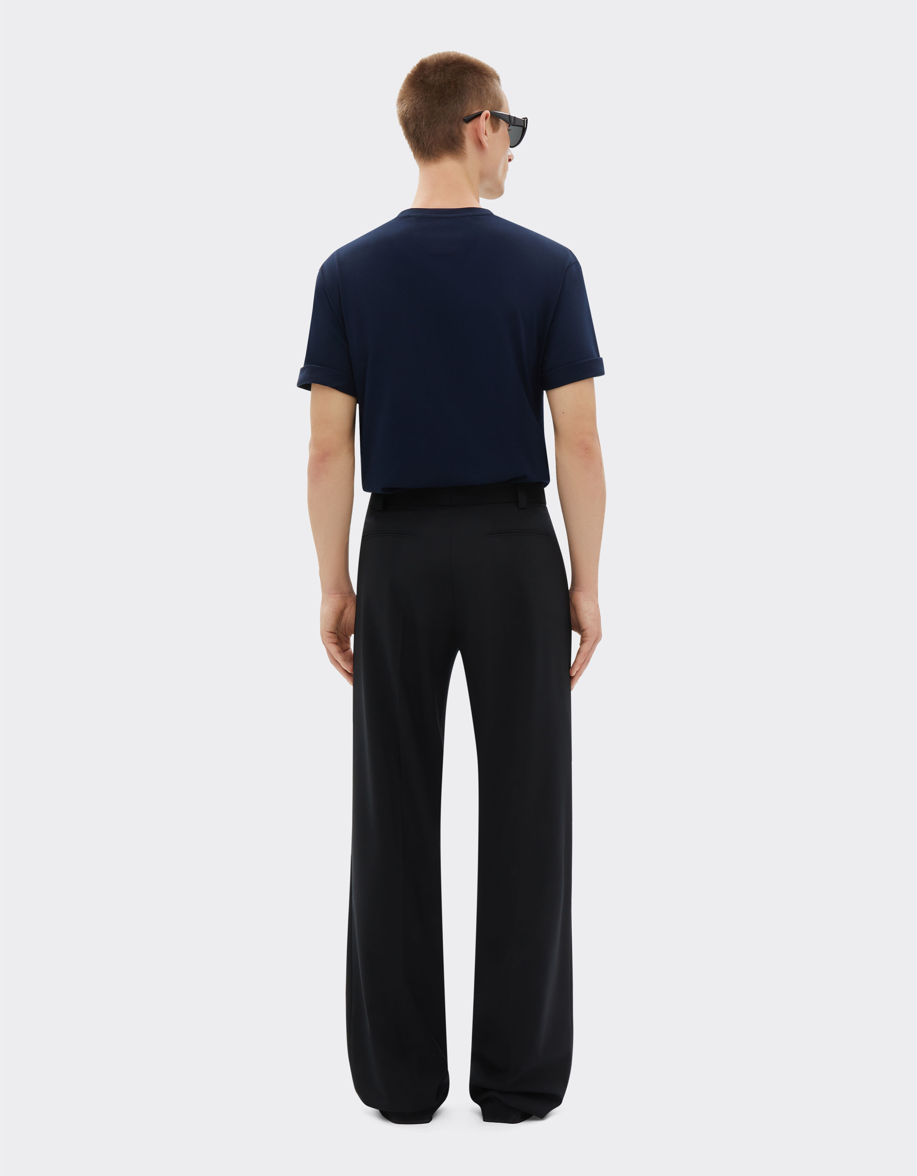 Ferrari 法拉利徽标棉质 T 恤 海军蓝 21179f