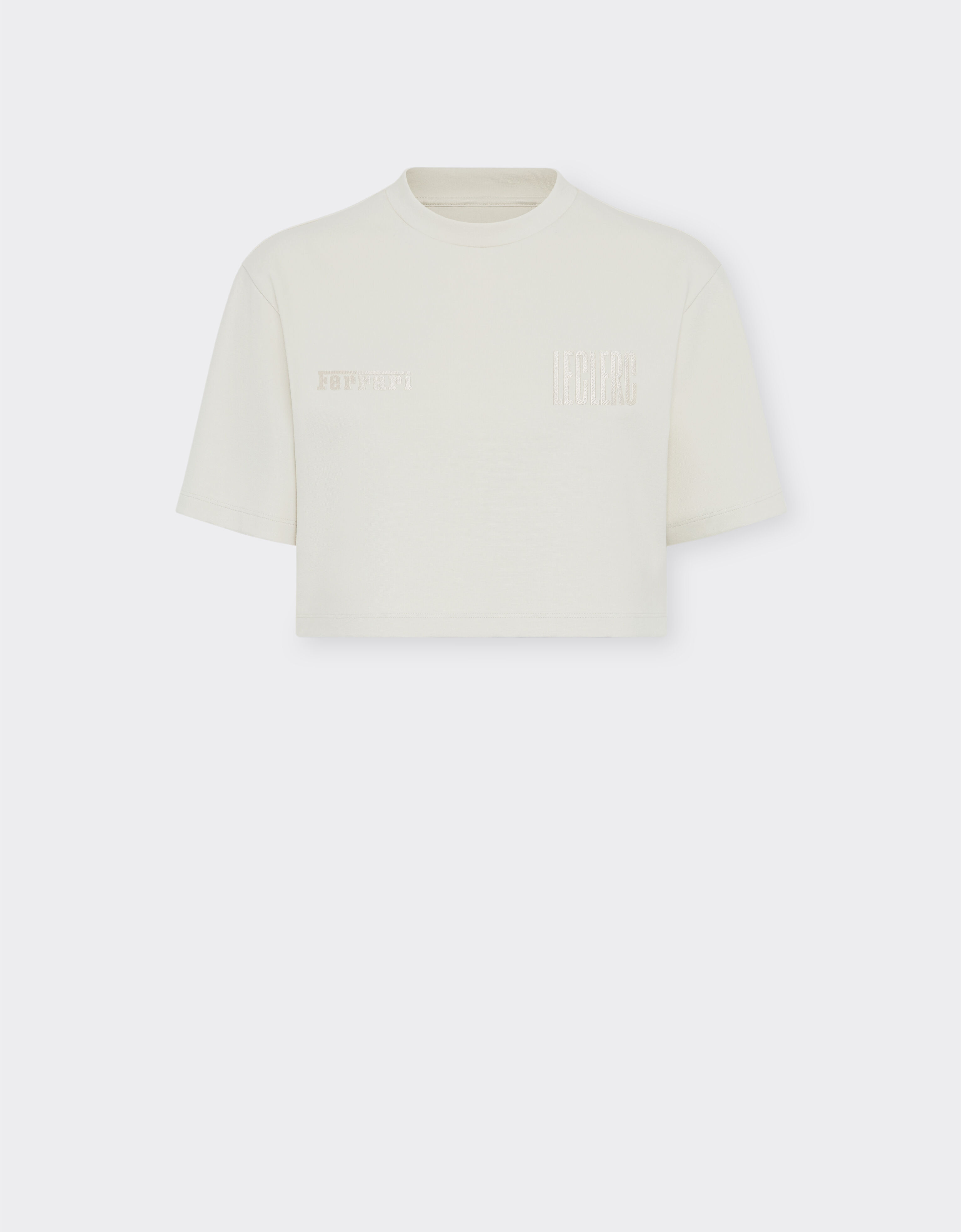 Ferrari 法拉利 x Charles Leclerc 平纹针织 T 恤 米色 22778f