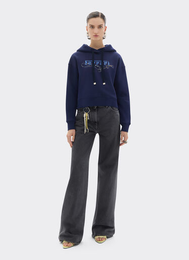 Ferrari 法拉利刺绣连帽卫衣 Ultramarine 50841f