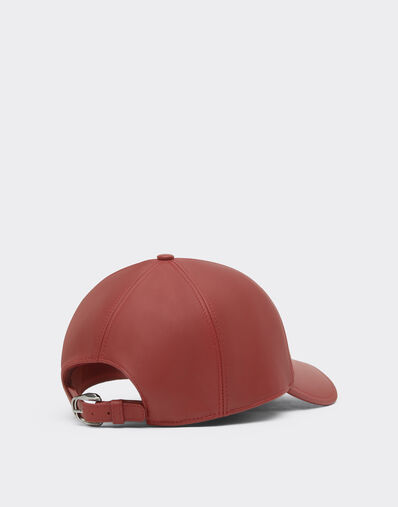 Ferrari 跃马细节纳帕皮革棒球帽 Maison Red 50246f