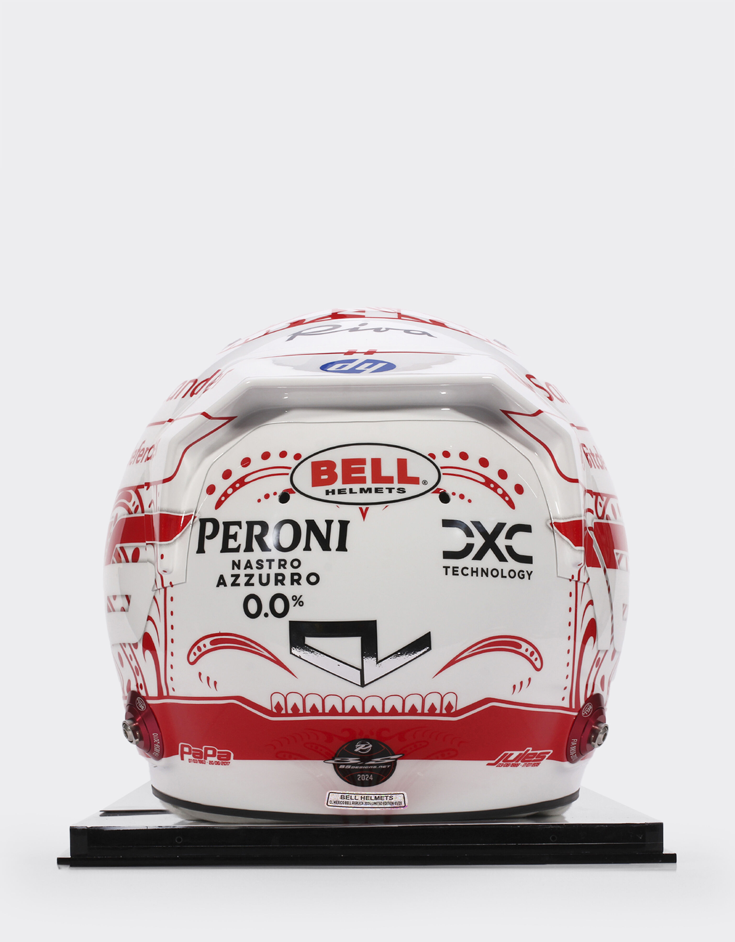 Ferrari 1:1比例 Charles Leclerc 亲笔签名墨西哥2024特别版头盔 赛车红 LA00Hf