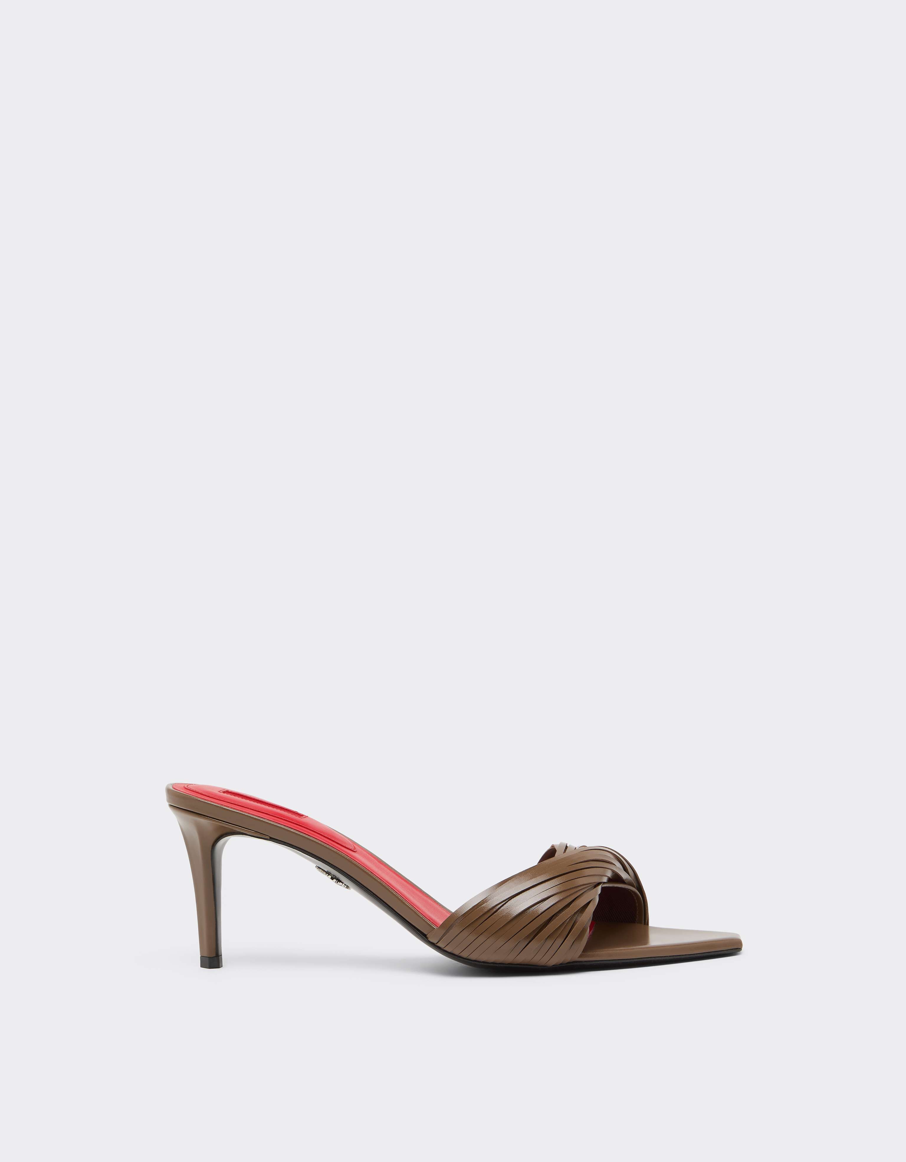 Mule in Pelle con Frange Intagliate Ferrari Mule in Pelle con Frange Intagliate CaffĆØ CSWML0004XL00007f