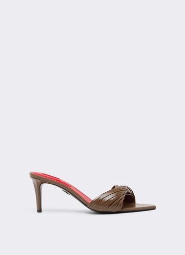Mule in Pelle con Frange Intagliate Ferrari Mule in Pelle con Frange Intagliate CaffĆØ CSWML0004XL00007f