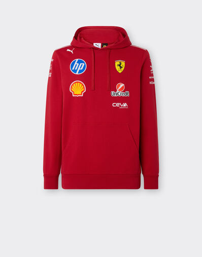 Ferrari Puma for Scuderia Ferrari HP 2025 pilots hoodie Red LA04Jf