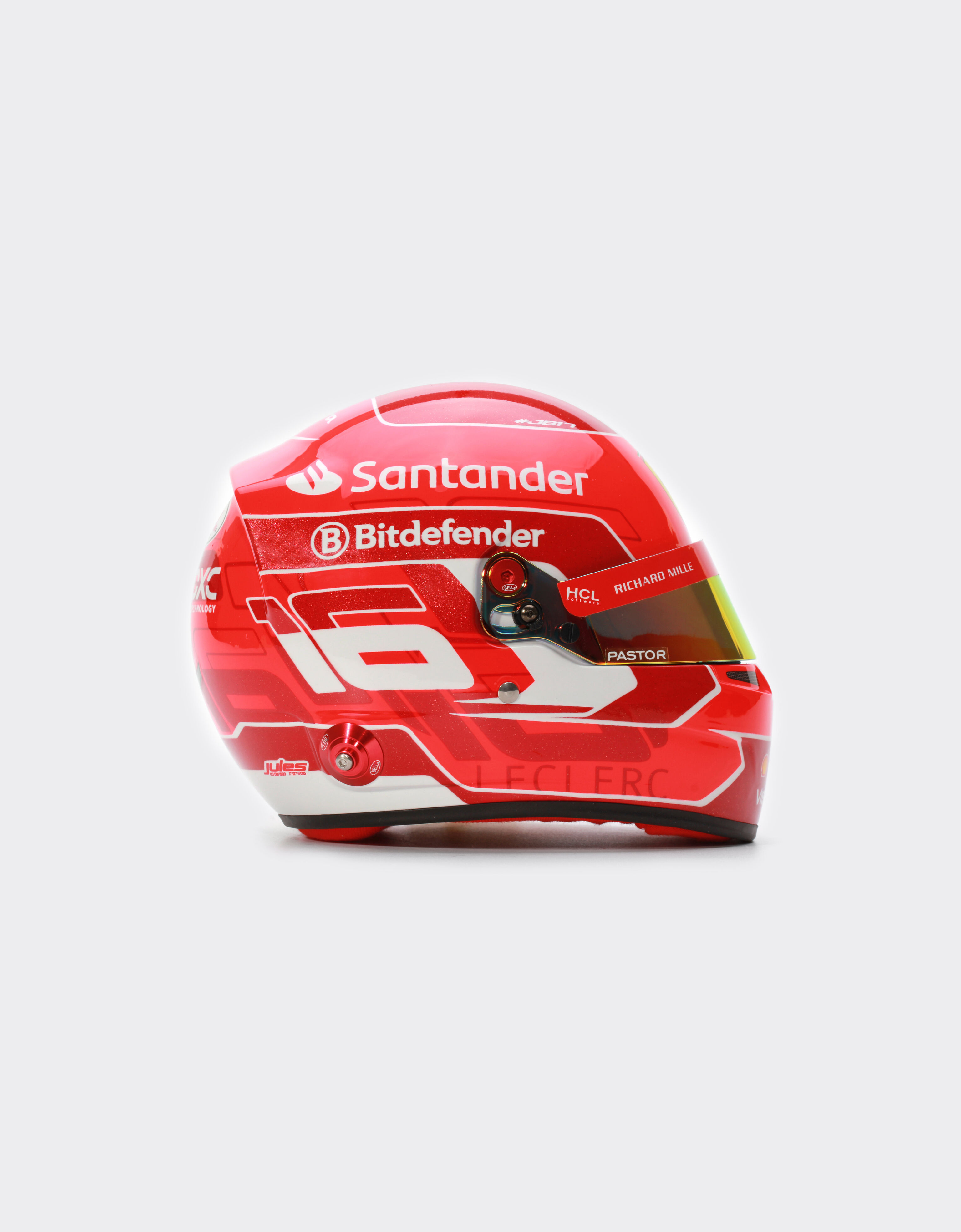 Ferrari 2024 Charles Leclerc helmet in 1:1 scale 红色 F1342f