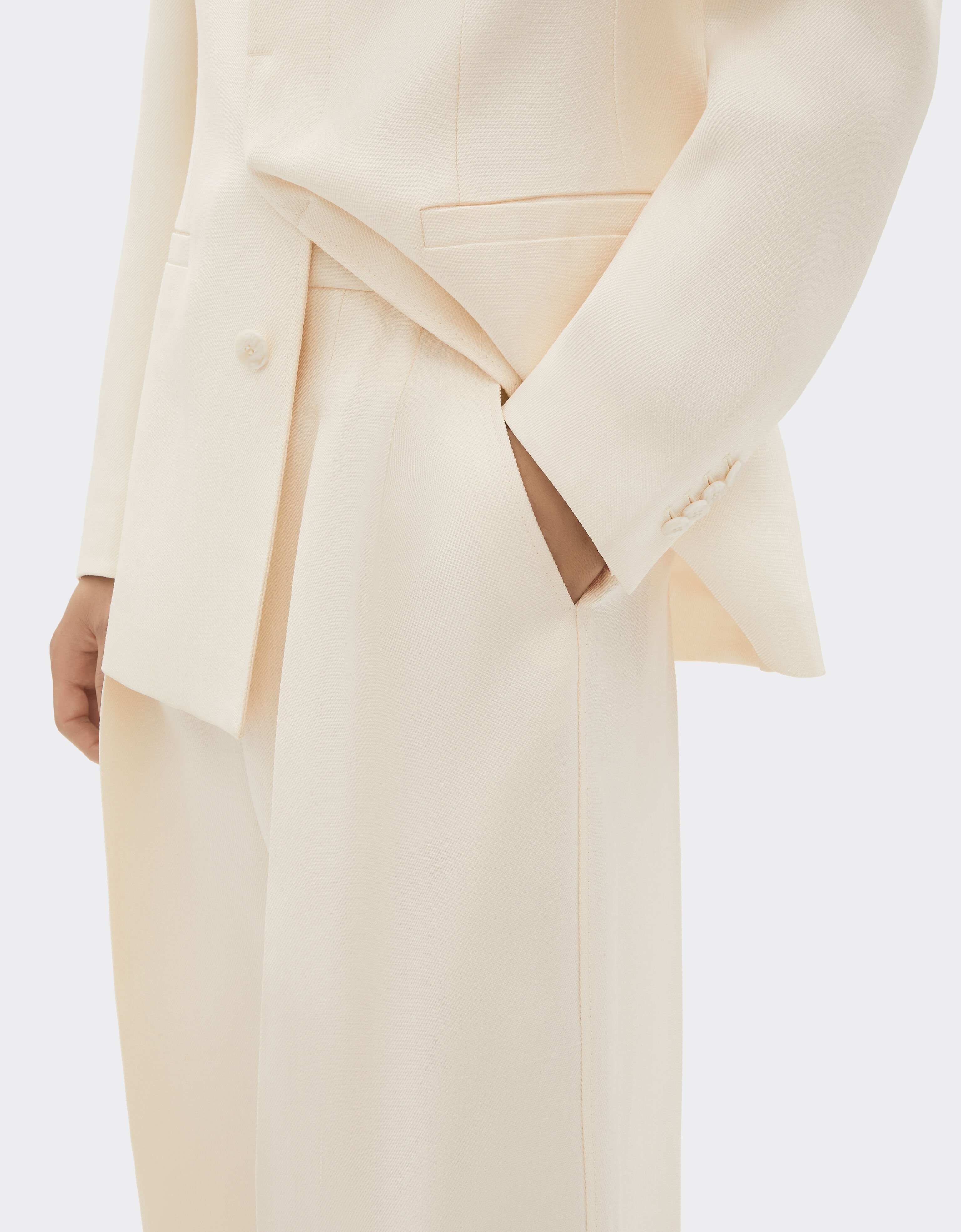 Ferrari 茧绸长裤 Avorio 50898f