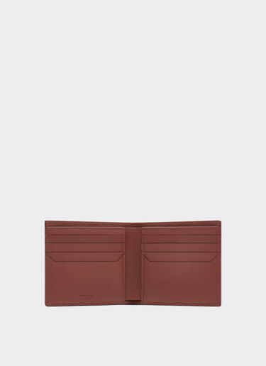 Leather folding wallet with livery pattern Ferrari Leather folding wallet with livery pattern Espresso 49225f