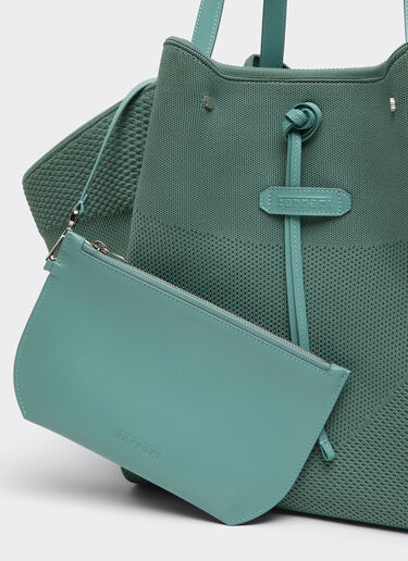 Knitted and leather tote bag Ferrari Knitted and leather tote bag Verde Granito 50170f