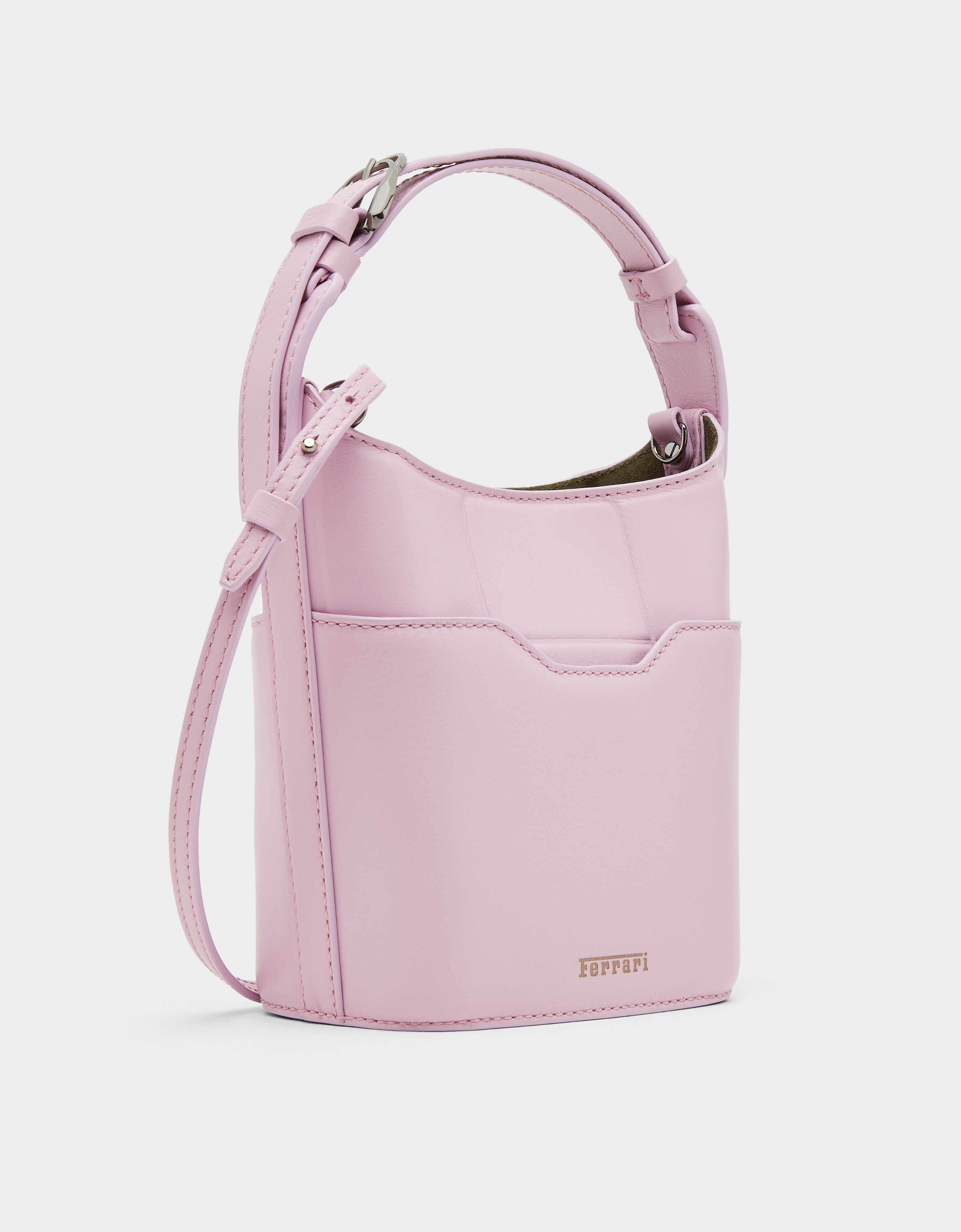 Ferrari Mini leather bucket bag Wisteria 49146f