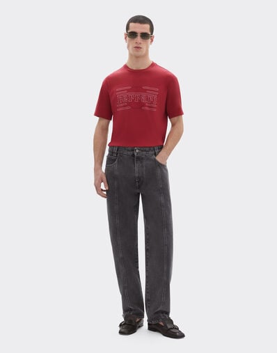 Ferrari 刺绣棉质 T 恤 Maison Red 50836f