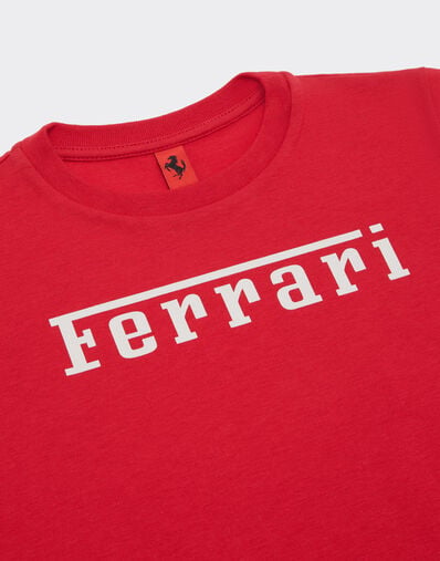 Ferrari 法拉利徽标棉质 T 恤 Racing red 51062fK