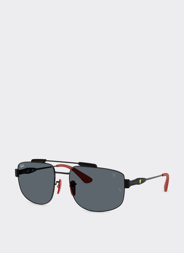 Ferrari Ray-Ban for Scuderia Ferrari RB3789M 为黑色金属镜框搭配蓝色镜片 Nero LA0JNf