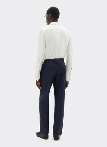 Satin shirt with micro-stripe pattern Ferrari Satin shirt with micro-stripe pattern Ivory 49929f