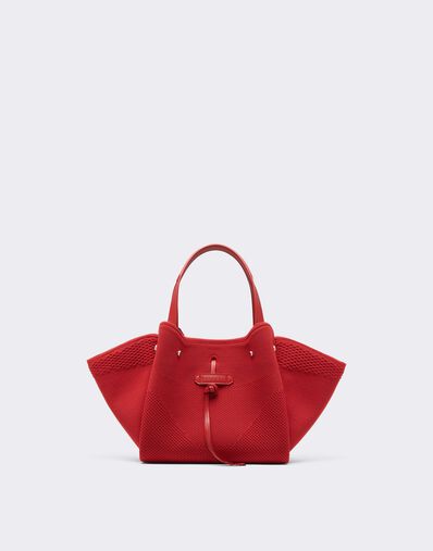 Ferrari 针织与皮革托特包 Rosso Magma CBWTO0002YA00006f