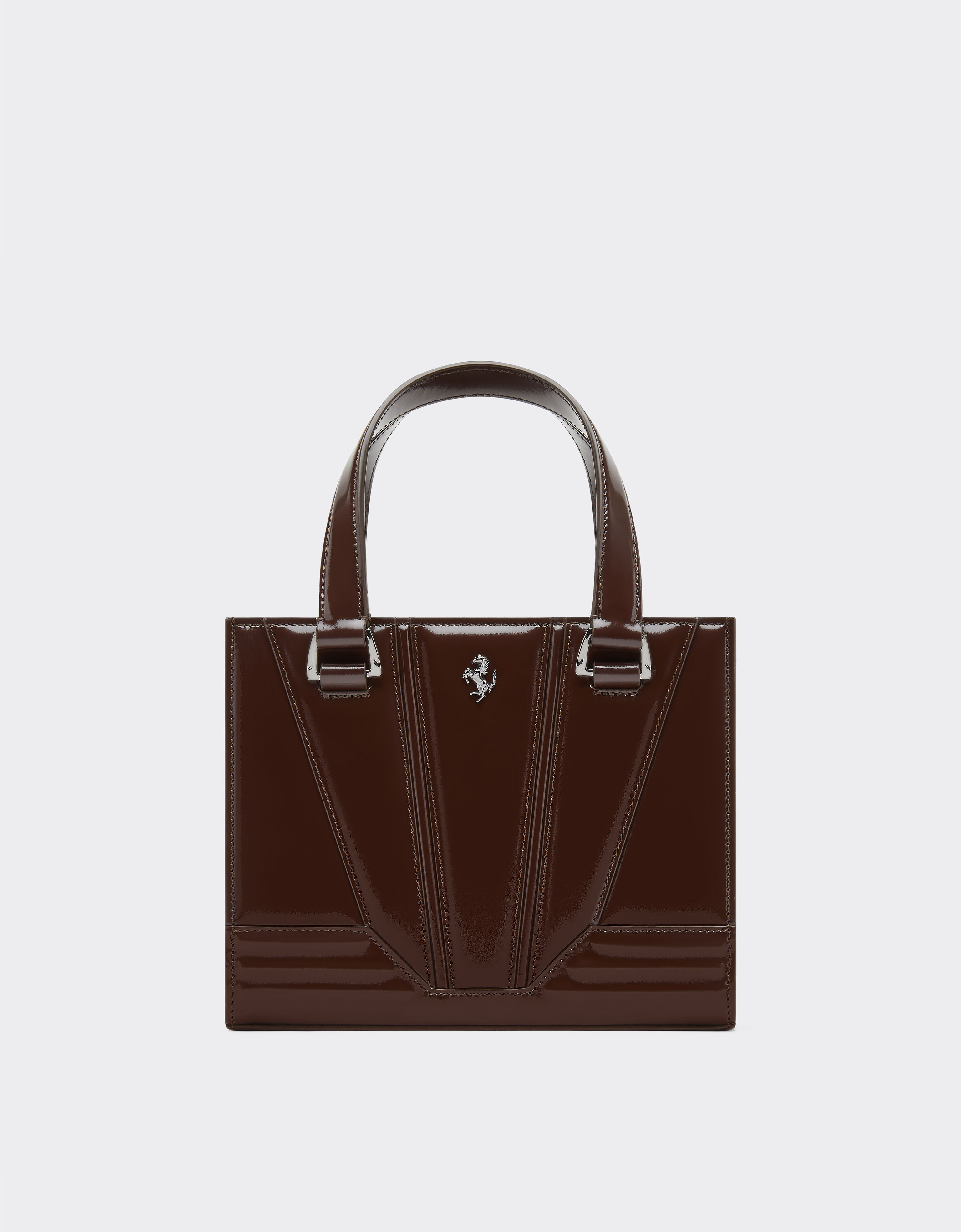 Ferrari Ferrari GT mini tote bag in glossy leather Espresso 49122f