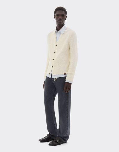 Ferrari Cashmere and silk cardigan Oat 49904f