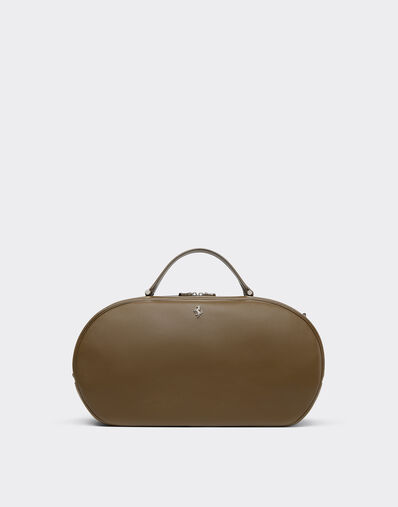 BOWLING LA FERRARI DINO BAG SOFT PLAIN LEATHER Ferrari BOWLING LA FERRARI DINO BAG SOFT PLAIN LEATHER Verde Cachi 50162f