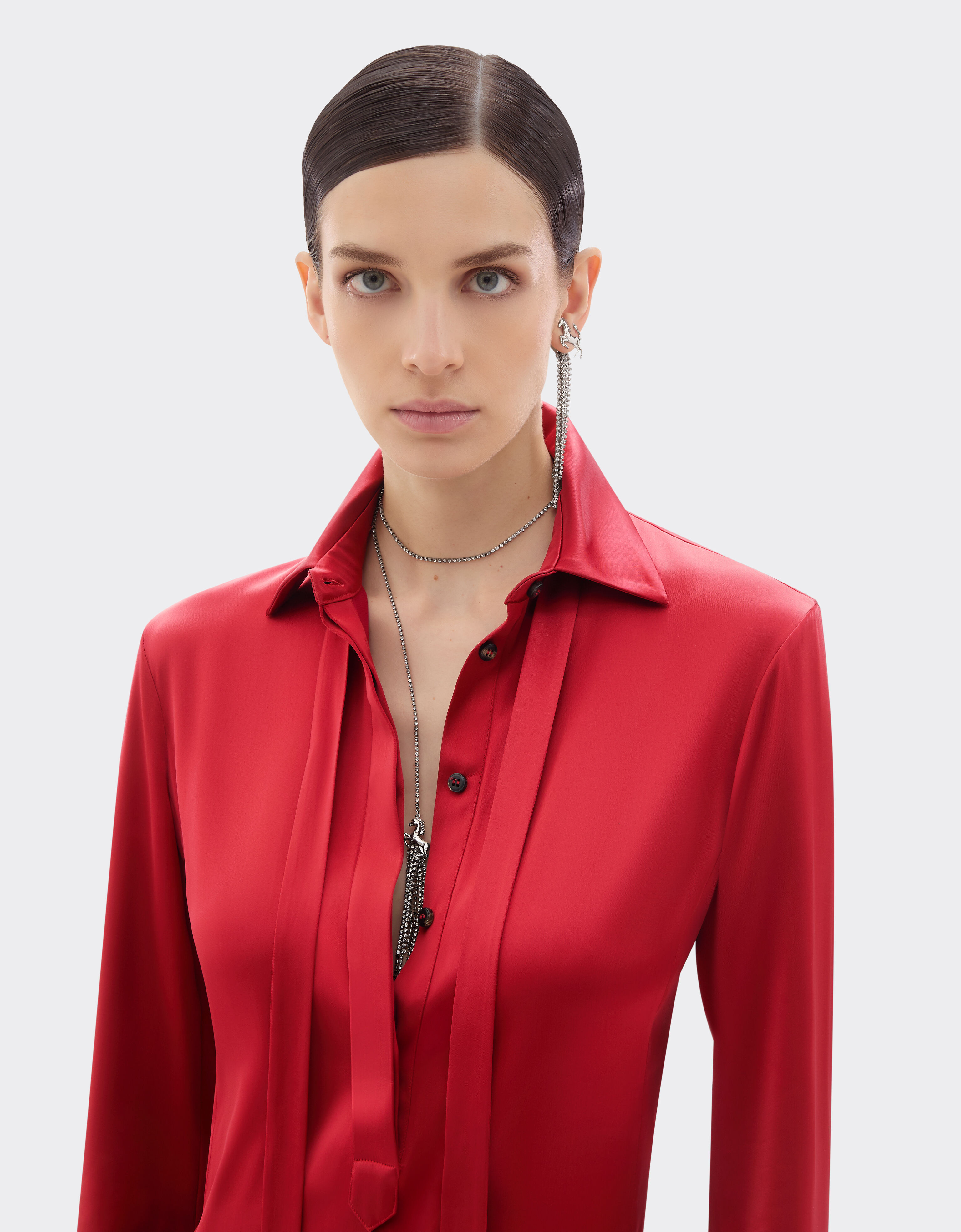 Ferrari Stretch satin mini dress Maison Red 49934f