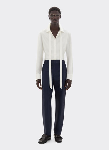 Satin shirt with micro-stripe pattern Ferrari Satin shirt with micro-stripe pattern Ivory 49929f