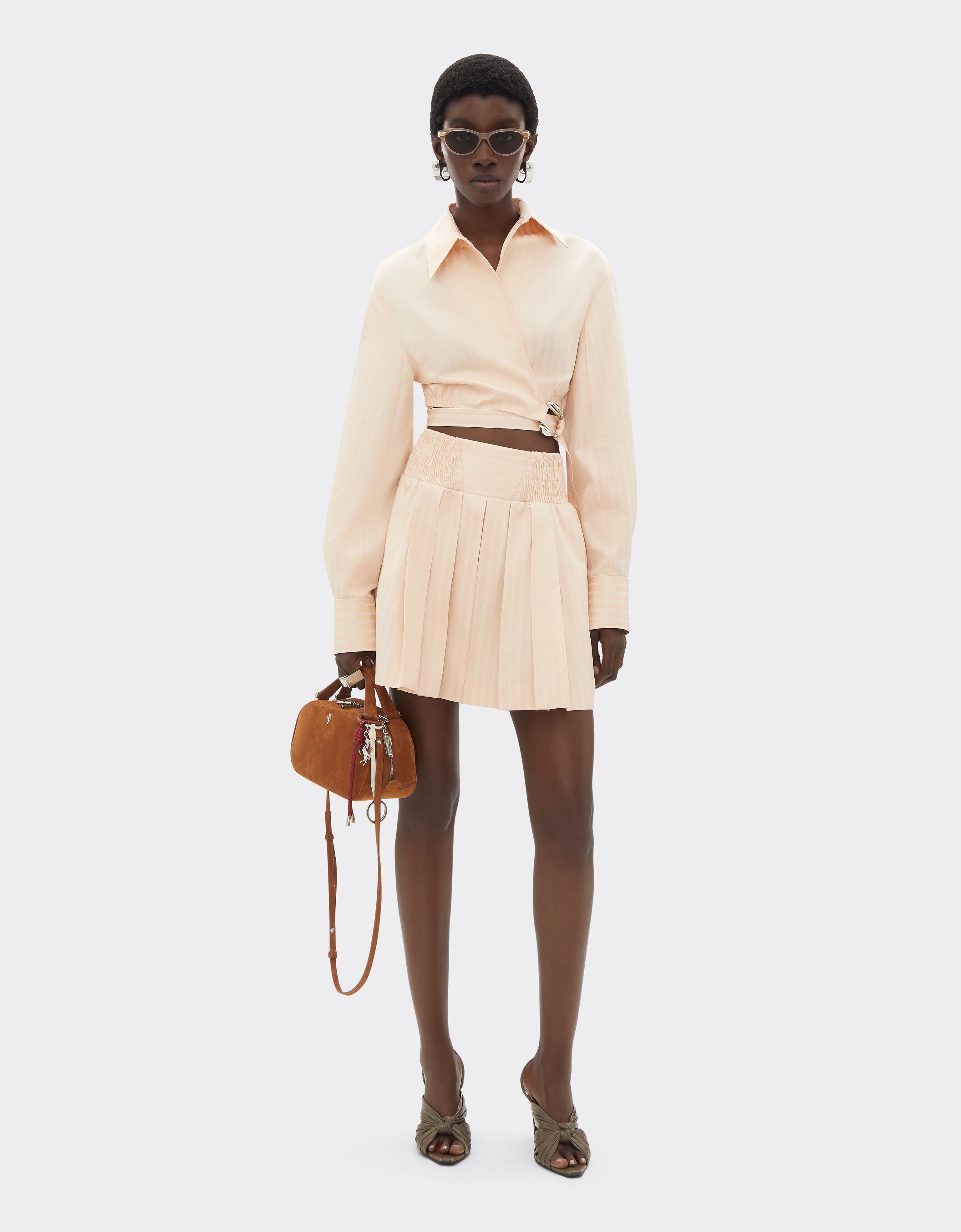 法拉利 Monogram 图案棉质衬衫 Ferrari 法拉利 Monogram 图案棉质衬衫 Powder Pink 50076f