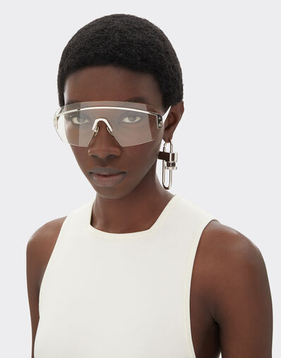 Ferrari Ferrari sunglasses in silver-coloredmetal  with transparent mask Silver LA0LJf