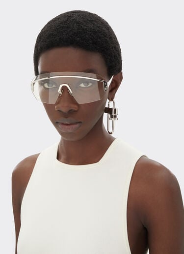 Ferrari Ferrari sunglasses in silver-coloredmetal  with transparent mask Silver LA0LJf