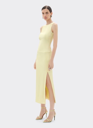 Ferrari Long stretch satin dress Iris Yellow 49931f