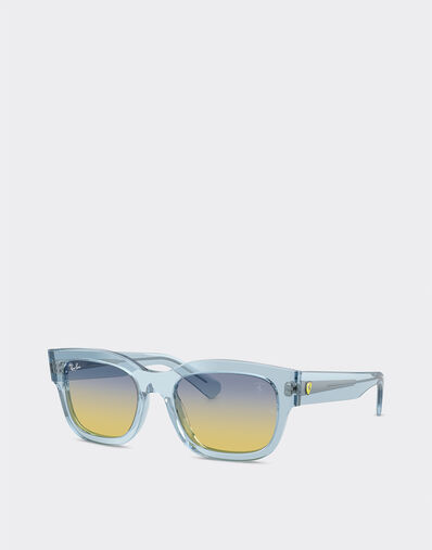Ferrari Ray-Ban for Scuderia Ferrari RB2228M 透明蓝色醋酸纤维镜框，搭配黄/浅蓝色渐变镜片 Azzurro LA0JHf